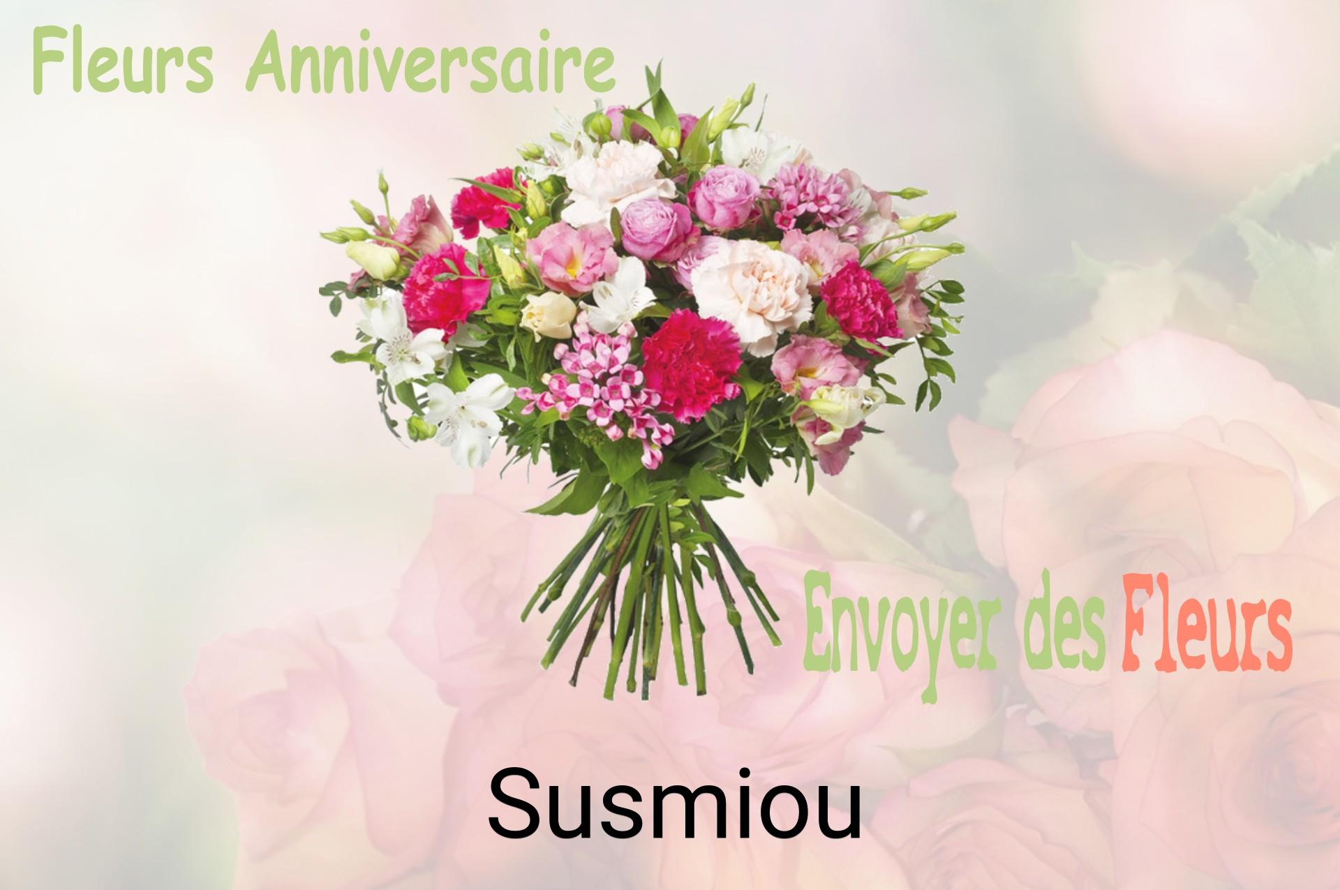 Bouquet de fleurs d’anniversaire livré à Susmiou